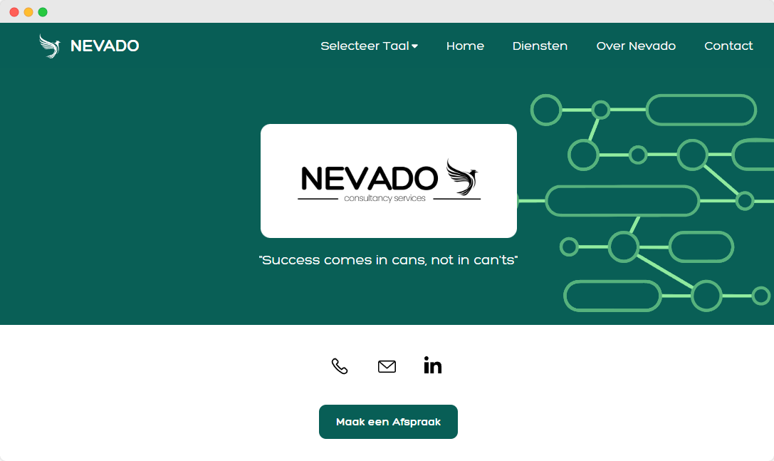 picture of Website for NEVADO